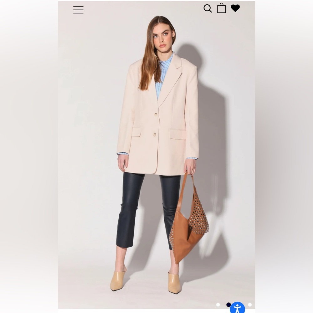 Walter Baker Kira Oversized Blazer in Bone